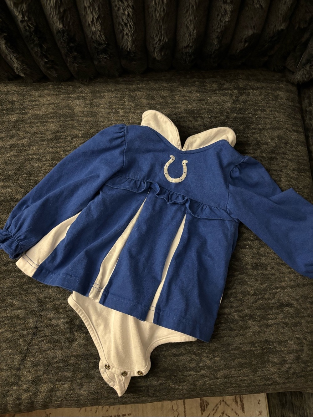 Reebok Blue and White Colts onesie
